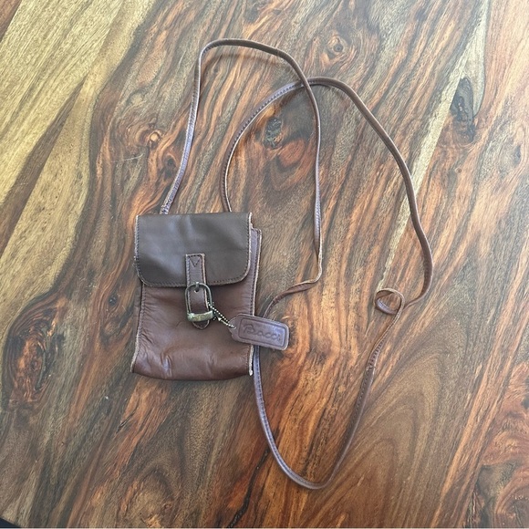 Bacci Brown leather Crossbody mini purse satchel - Picture 2 of 8